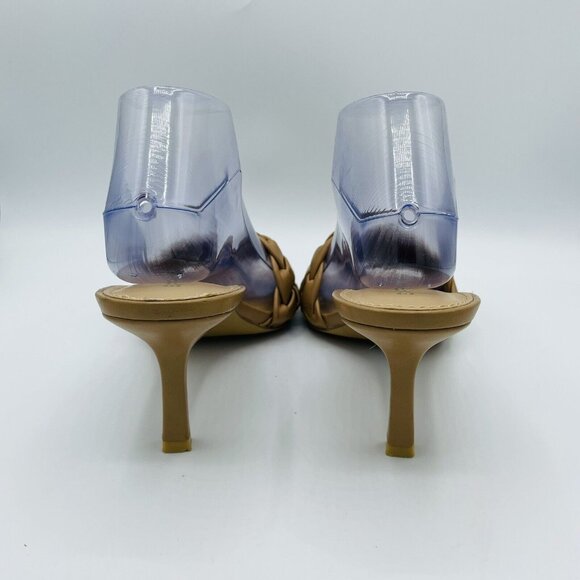 Express Sandals Womens Size 9 Brown Heel Braided Square Open Toe Shoe MSRP $78 - Picture 7 of 12